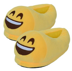 Pantuflas de felpa para mujer con emoticones