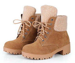 Botas de nieve de piel de ante