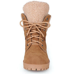 Botas de nieve de piel de ante