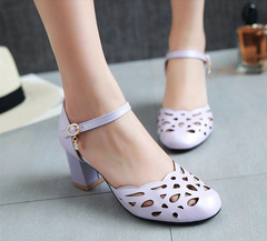 Sandalen mit hohem Absatz aus weichem Leder