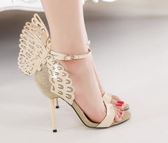 Thin Heel Sandals With Decoration