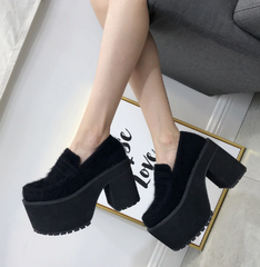 Zapatos casuales de tacón cuadrado