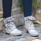 Western Style PU Leather Ankle Boots