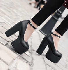 Leder High Heels Pumps