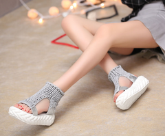 Sandalias de plataforma con tacón de gladiador