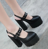 Zapatos de tacón alto de piel suave