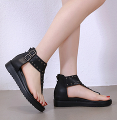 Lässige Sandalen mit offener Spitze