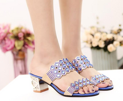 Top Quality Elegant Square Heels Women Shoes