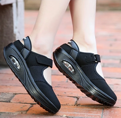 Zapatos planos transpirables de malla con plataforma