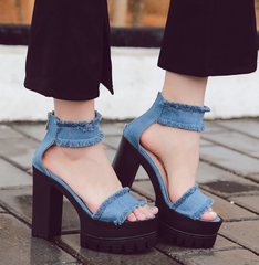 Sandalias casuales de tacón alto