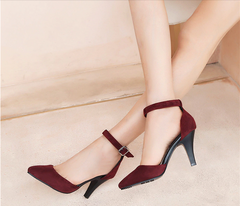 Sandalias de tacón alto y punta puntiaguda