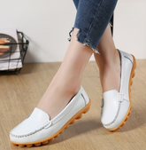 Plus Size Leather Moccasins