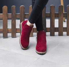 Botines casuales de tacón bajo