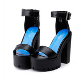 Thick Heels Ankle Wrap Sandals