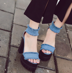 Sandalias casuales de tacón alto