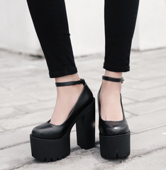 Leder High Heels Pumps