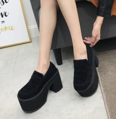 Zapatos casuales de tacón cuadrado