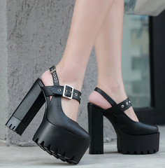 Weiche Leder High Heels Pumps