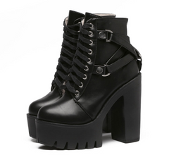 High Heels Schnürstiefeletten