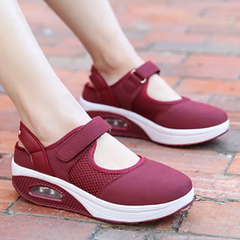 Zapatos planos transpirables de malla con plataforma