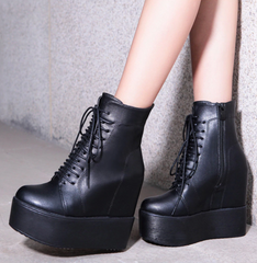 Botines con cordones