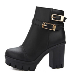 Botines casuales de tacón alto