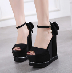 Lässige High Heels Sandalen