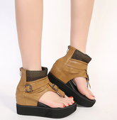 Soft Leather High Heels Sandals