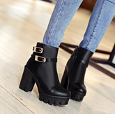 Casual High Heels Ankle Boots
