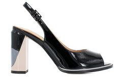 Sandalias altas de tacón de charol