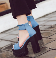 Sandalias casuales de tacón alto