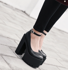 Leder High Heels Pumps