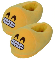 Plüsch-Hausschuhe für Damen mit Smileys