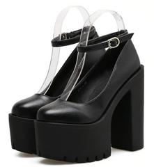 Leder High Heels Pumps