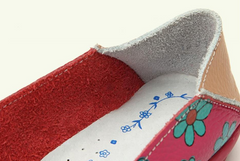 Ballerinas aus echtem Leder mit Blumenprint