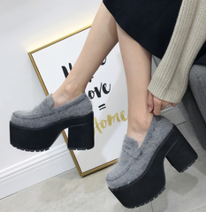 Zapatos casuales de tacón cuadrado