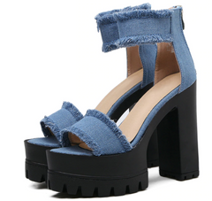 Sandalias casuales de tacón alto