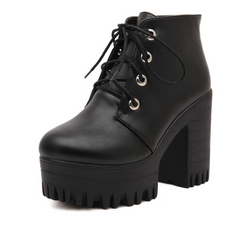 High Heels Schnürstiefeletten