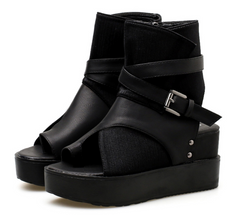 Botines de tacón plano