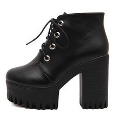 High Heels Schnürstiefeletten