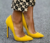 Zapatos básicos de tacón alto de ante sintético