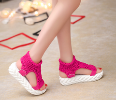 Sandalias de plataforma con tacón de gladiador