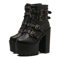 Botines de tacón alto