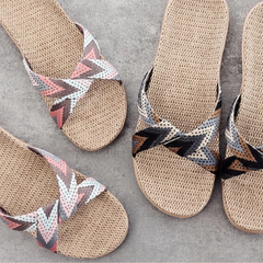 Rutschfeste Flip-Flops aus Flachs