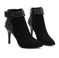 Botines de tacón alto con punta puntiaguda