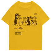 Cat Shower Print Unisex Cotton T-Shirt