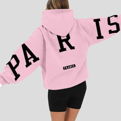 Printed Paris Hoodie for Women
