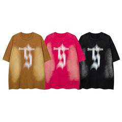 Camiseta extragrande desgastada para hombre "Smoking Time"