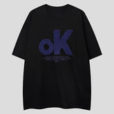 Übergroßes T-Shirt mit Grafik – OK Patchwork