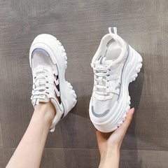 Stylish Leather Platform Sneakers for Women